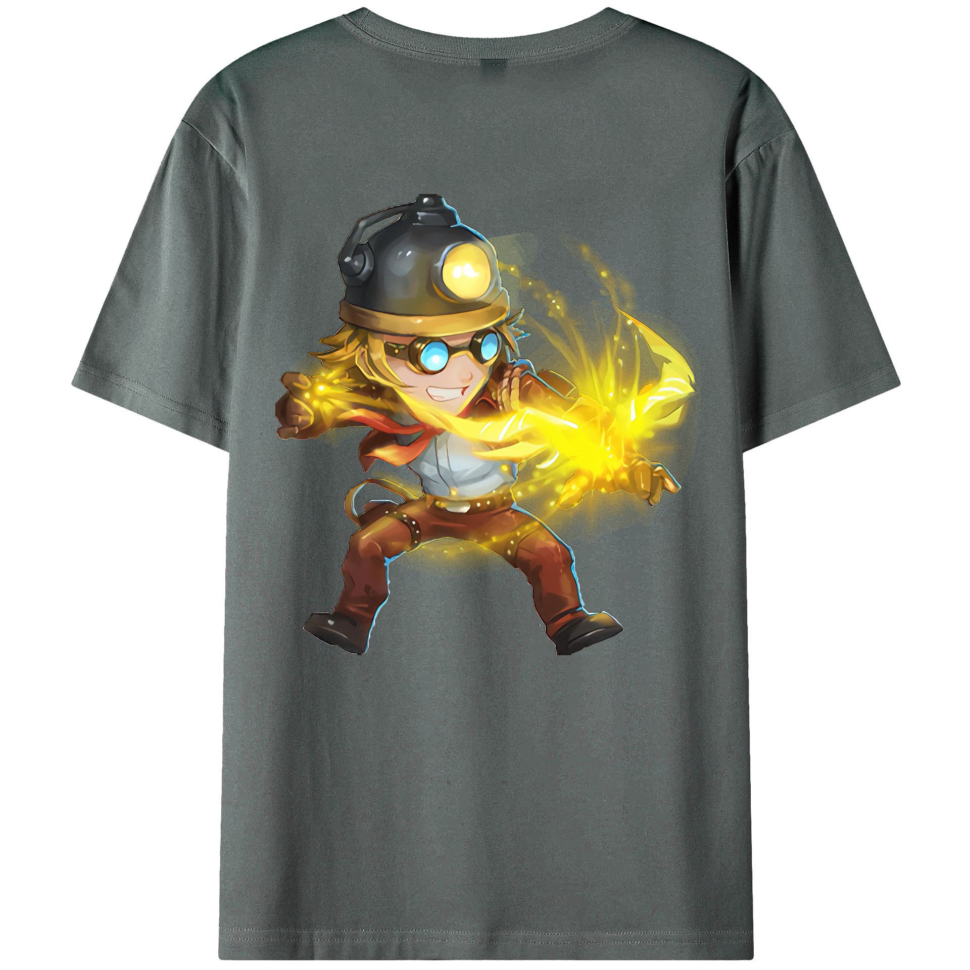 （画像用） リーグ・オブ・レジェンド League of Legends LOL 綿100％ メンズ半袖Tシャツ（バックプリント） 通気性